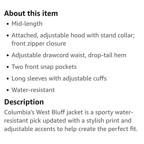 Columbia West Bluff Jacket Light Nocturnal Birds Print Women Sz L - Picture 8 of 9